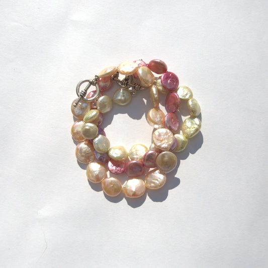 Flat Pearl Bracelet