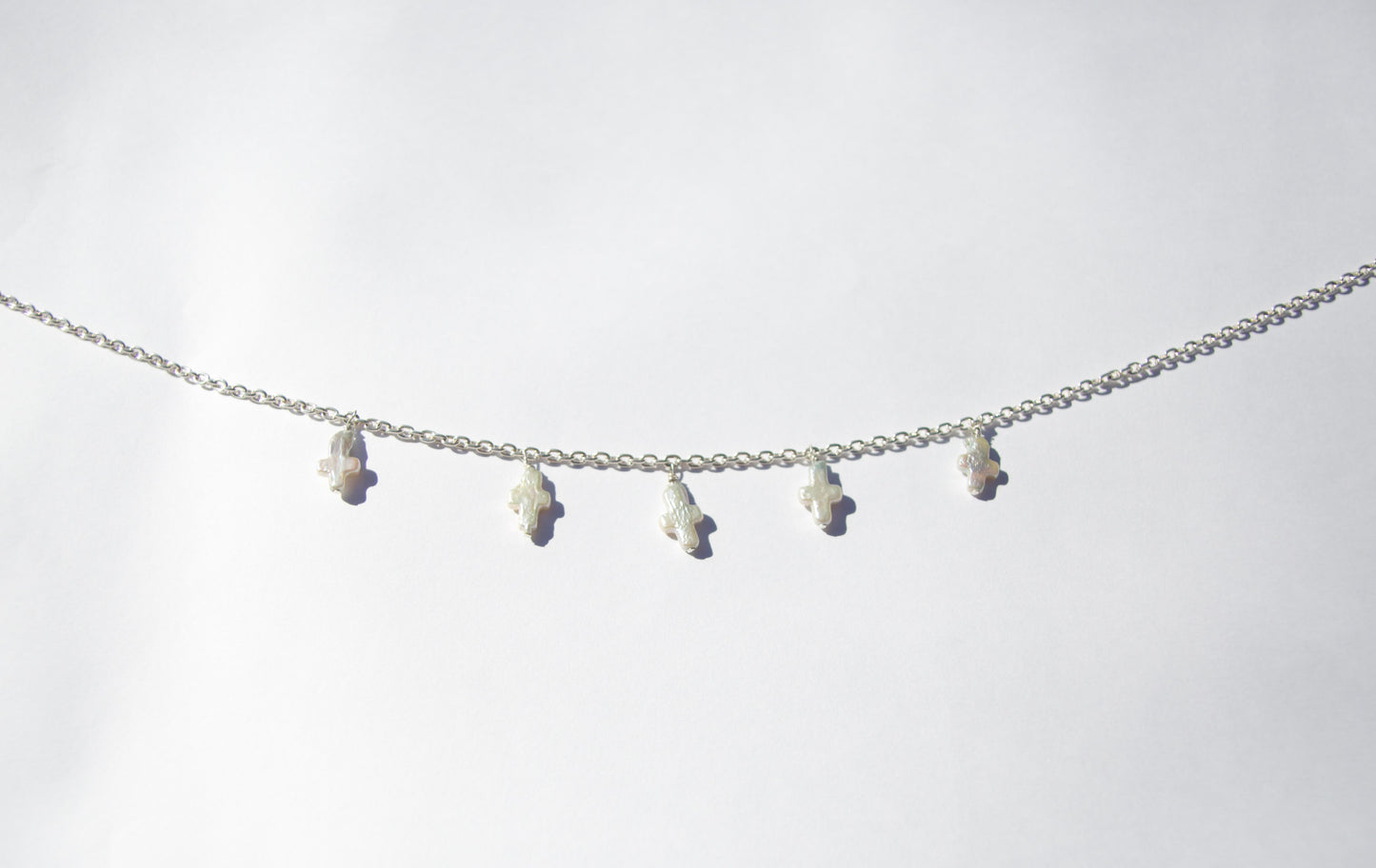 Pearl cross necklace